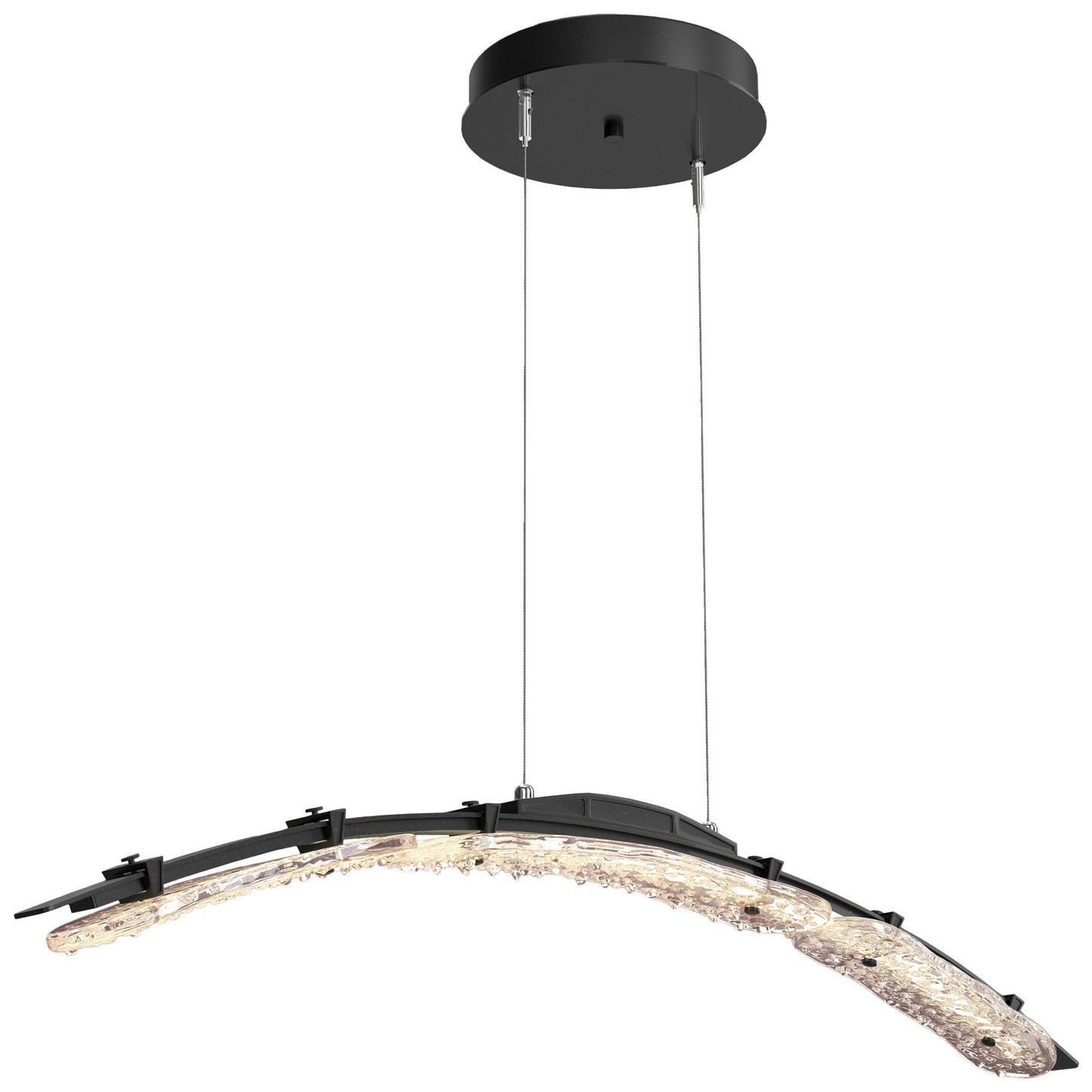 Glissade 43.5" Wide Ink Large Standard LED Pendant With Clear Glass Sh