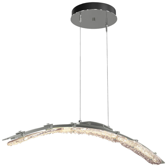 Glissade 43.5" Wide Sterling Large Standard LED Pendant w/ Clear Shade