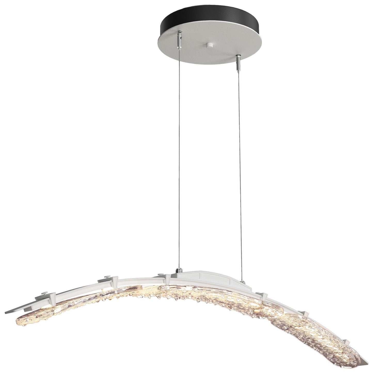 Glissade 43.5" Wide White Large Standard LED Pendant With Clear Glass