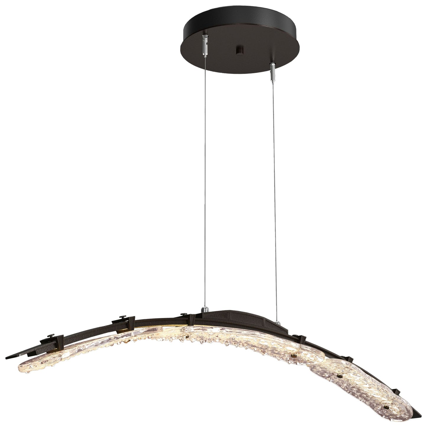 Glissade 43.5"W Oil Rubbed Bronze Large Standard LED Pendant w/ Clear