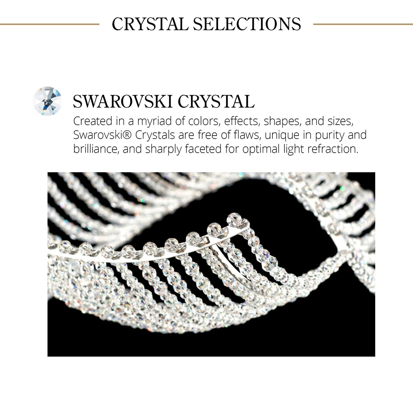 Glissando 11.5"H x 9"W 1-Light Crystal Pendant in Polished Stainl