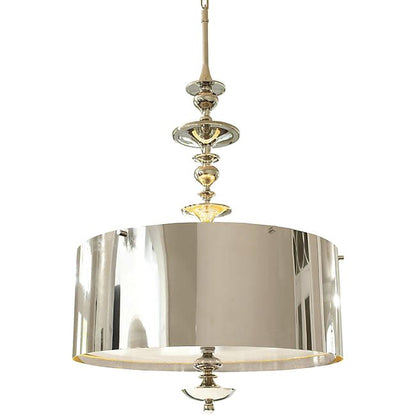 Global Views Turned 41 1/4" Wide Nickel Drum Pendant Light