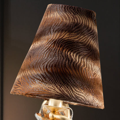 Gold Crystal Curved Wall Light