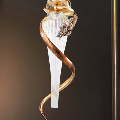 Gold Crystal Curved Wall Light