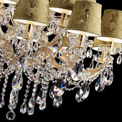 Golden Damask Crystal Pendant Chandelier