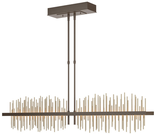 Gossamer 51.9" Bronze & Soft Gold Long LED Pendant