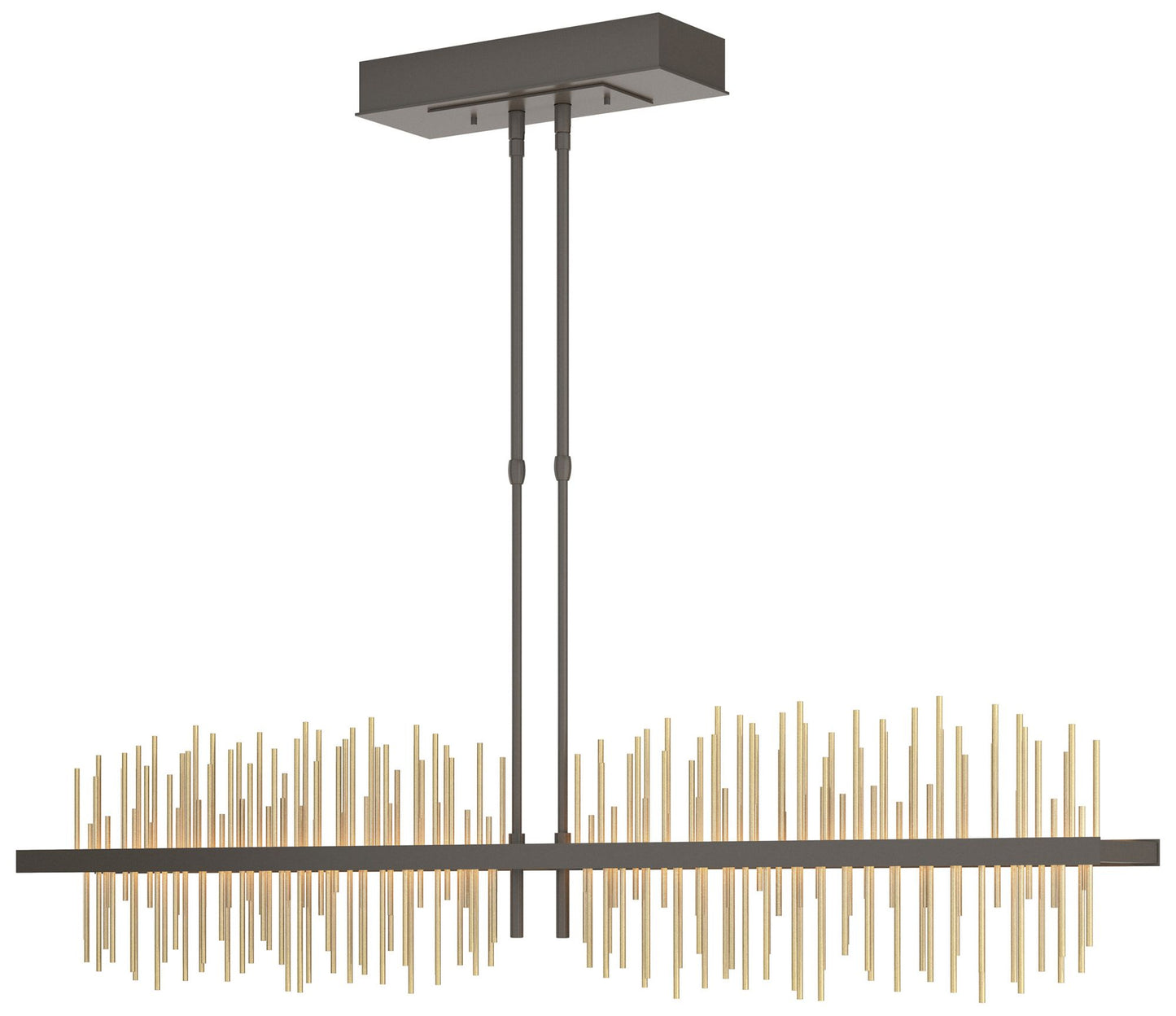 Gossamer 51.9" Dark Smoke & Modern Brass Long LED Pendant