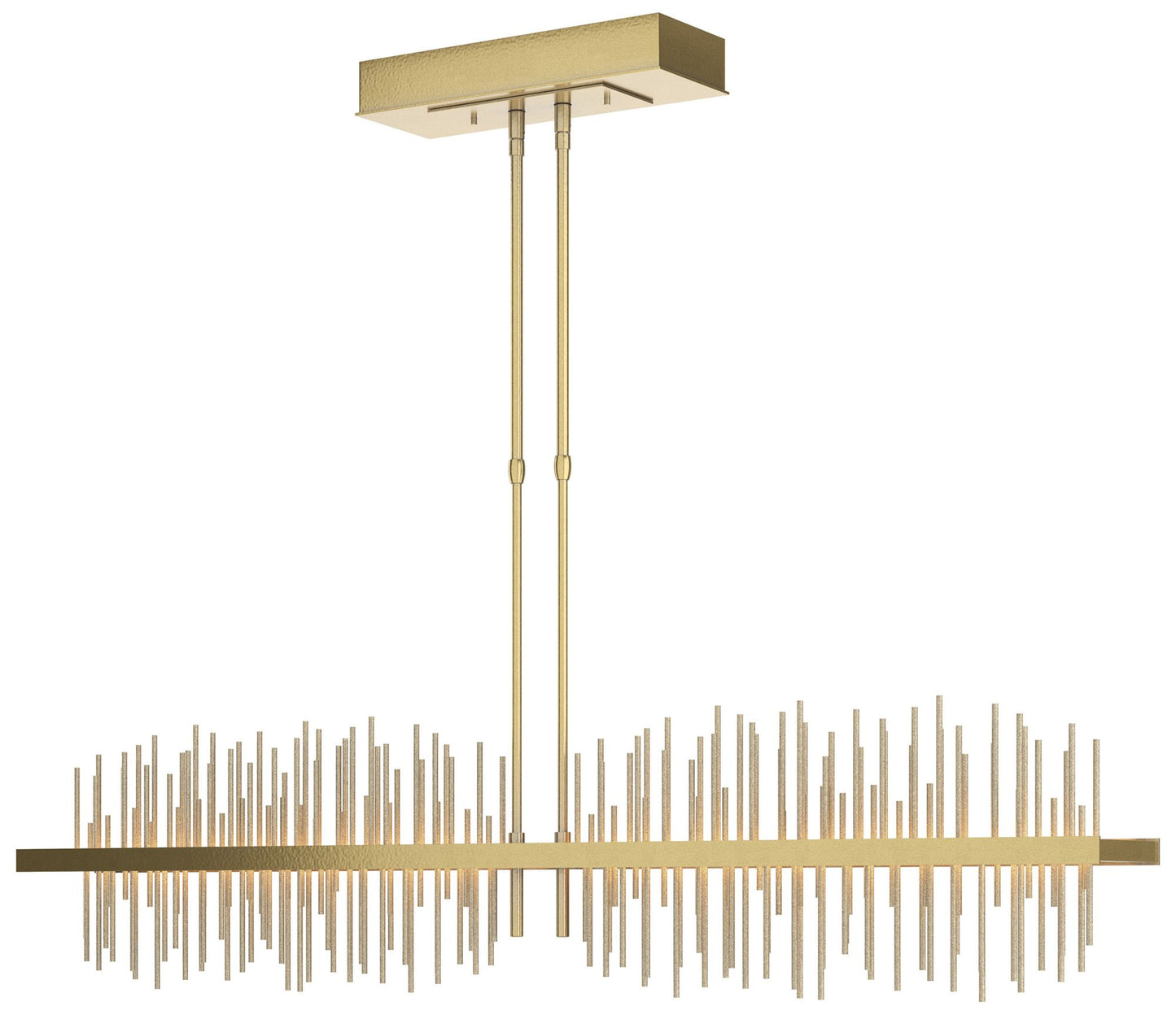 Gossamer 51.9" Modern Brass & Soft Gold Long LED Pendant