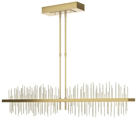 Gossamer 51.9" Modern Brass & Sterling Long LED Pendant