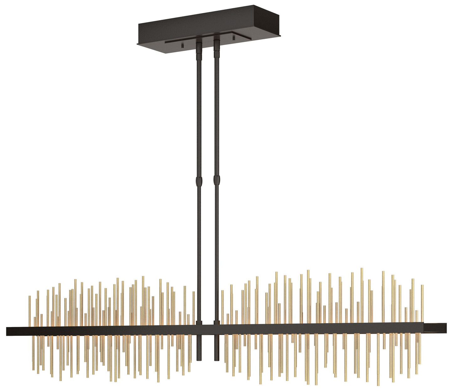 Gossamer 51.9" Oil Rubbed Bronze & Modern Brass Long LED Pendant