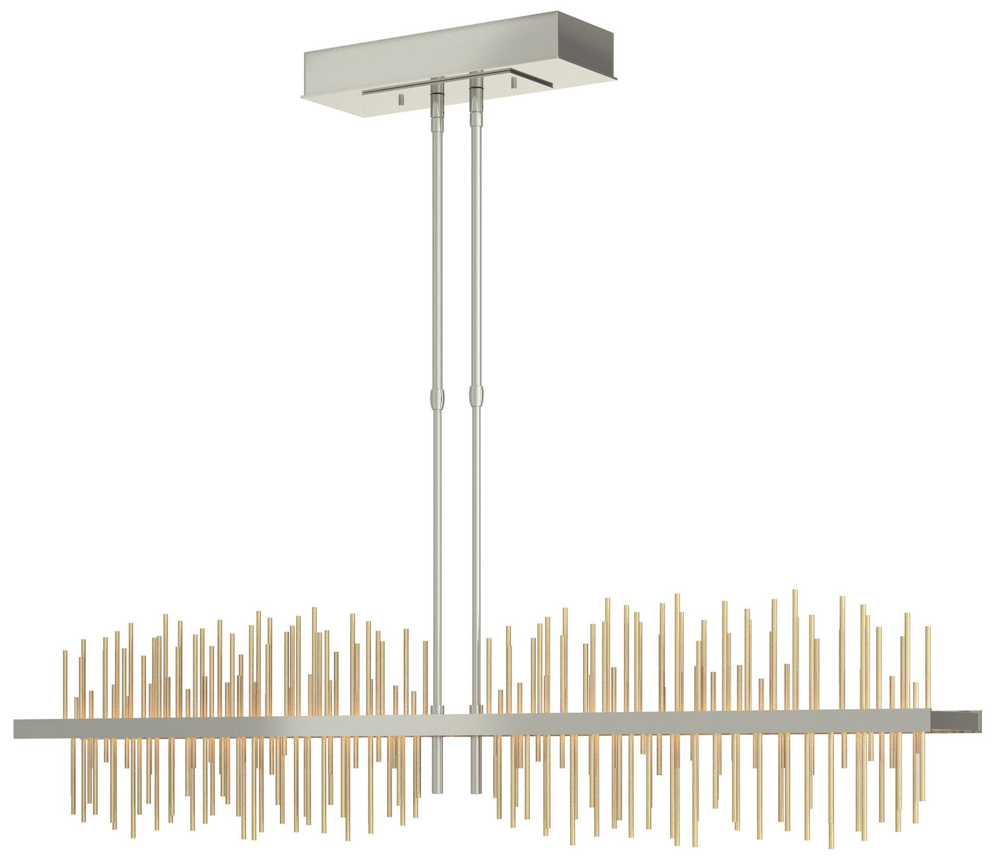 Gossamer 51.9" Sterling & Modern Brass Long LED Pendant