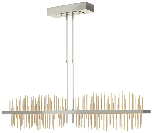 Gossamer 51.9" Sterling & Modern Brass Long LED Pendant