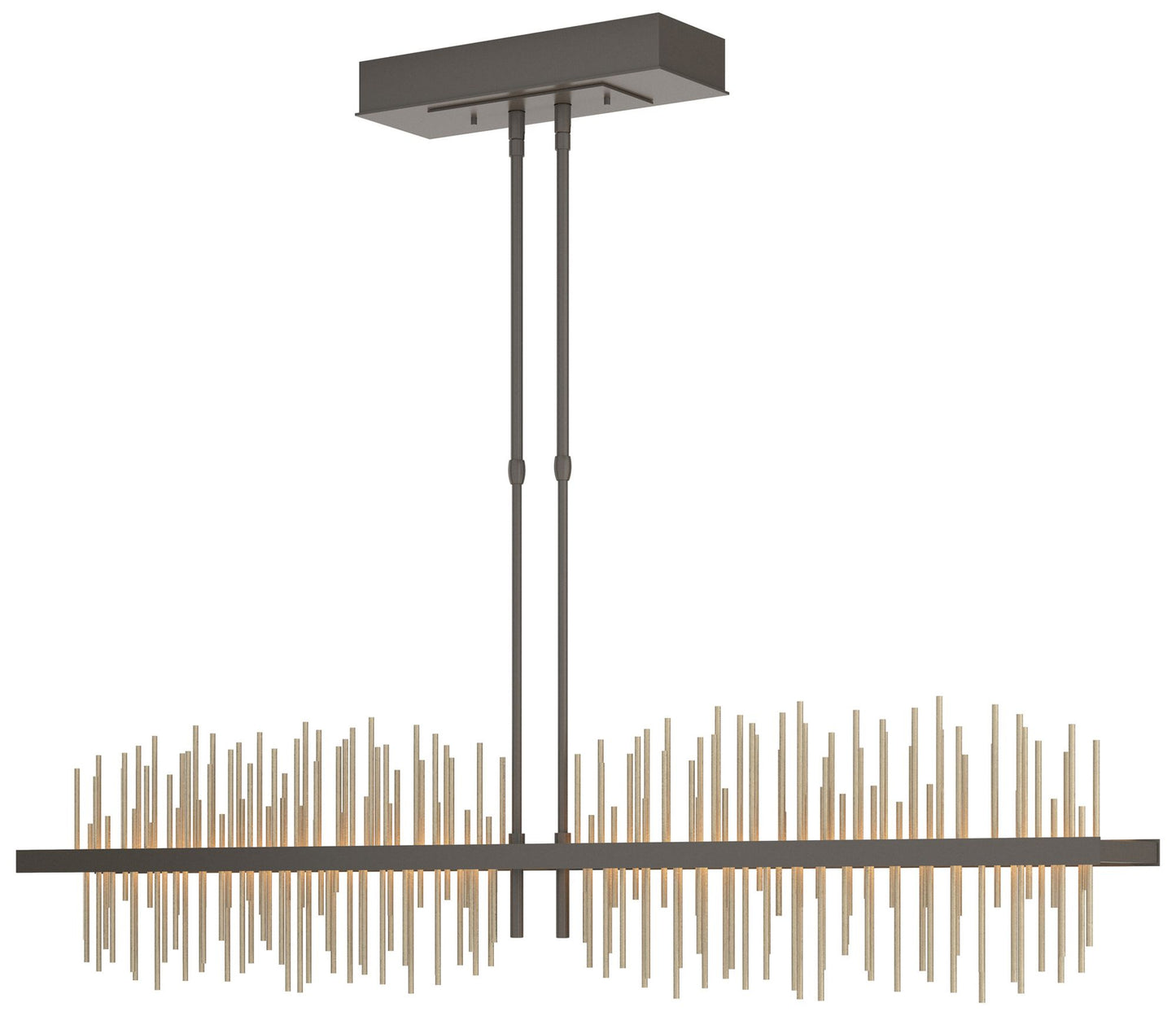 Gossamer 51.9" Wide Large Dark Smoke And Soft Golds LED Pendant