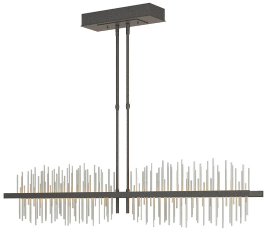 Gossamer 51.9" Wide Large Natural Iron And Platinum LED Pendant