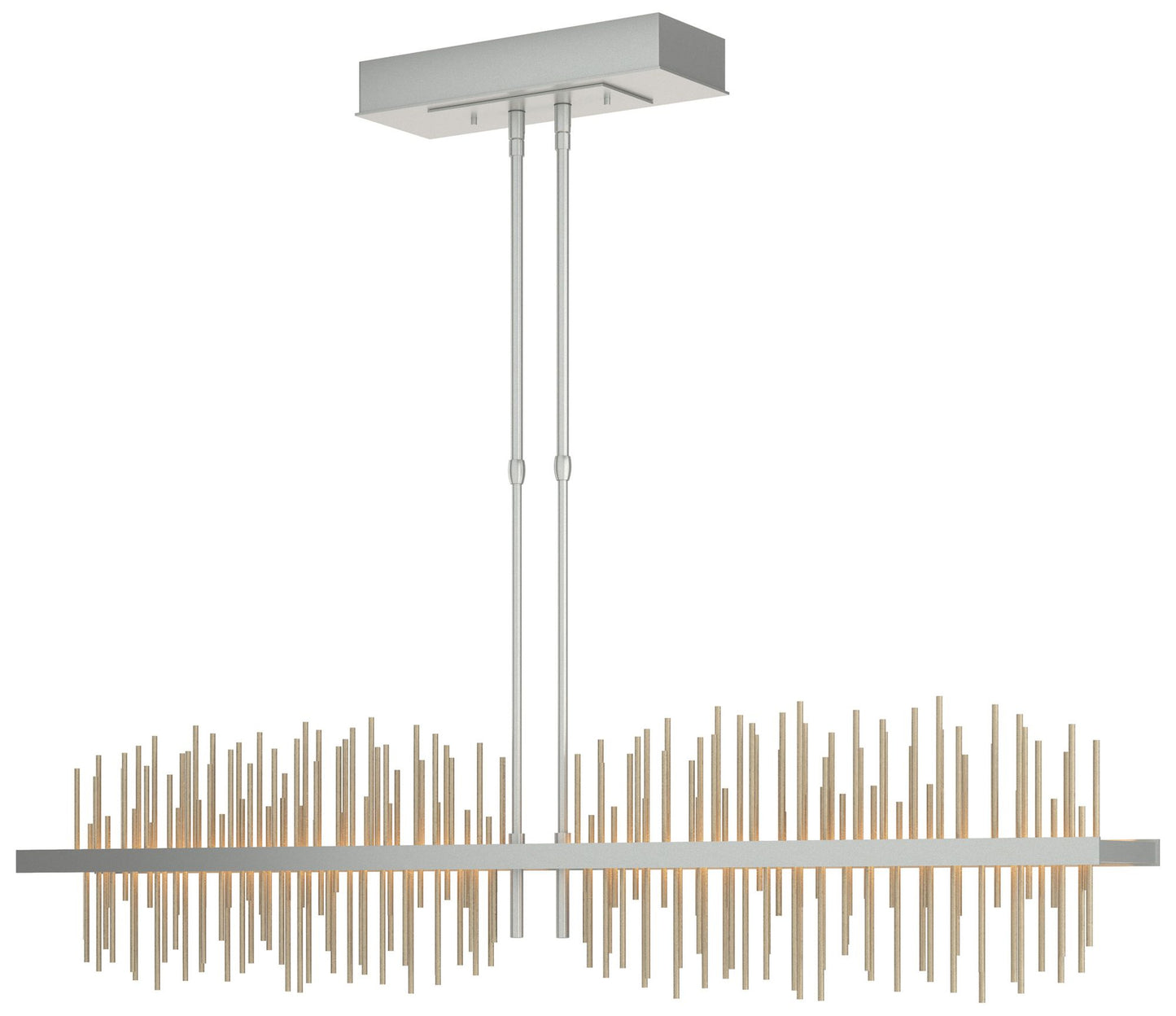 Gossamer 51.9" Wide Large Vintage Platinum And Soft Golds LED Pendant