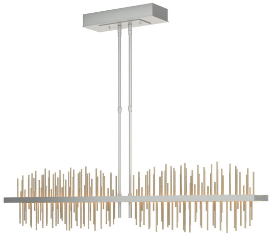 Gossamer 51.9" Wide Large Vintage Platinum And Soft Golds LED Pendant