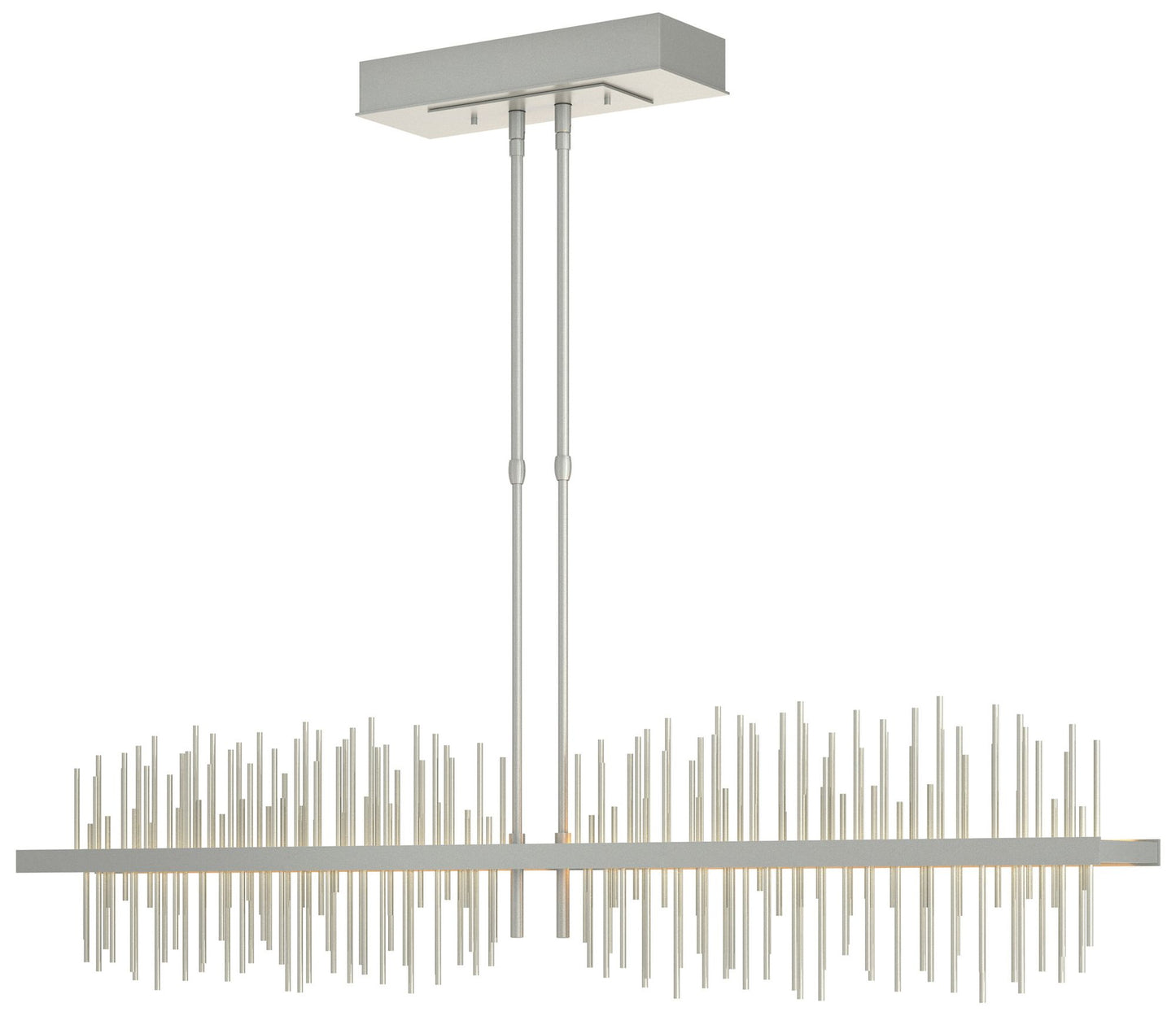 Gossamer 51.9" Wide Large Vintage Platinum And Sterlings LED Pendant