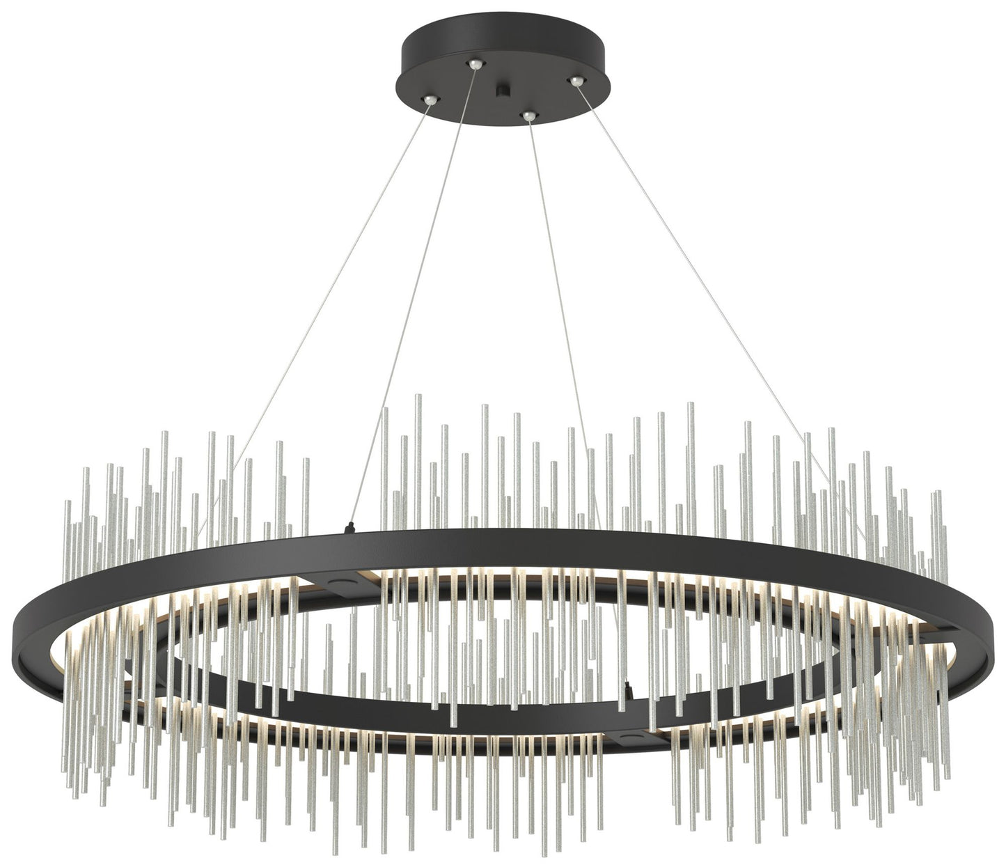 Gossamer Circular LED Pendant - Black - Platinum