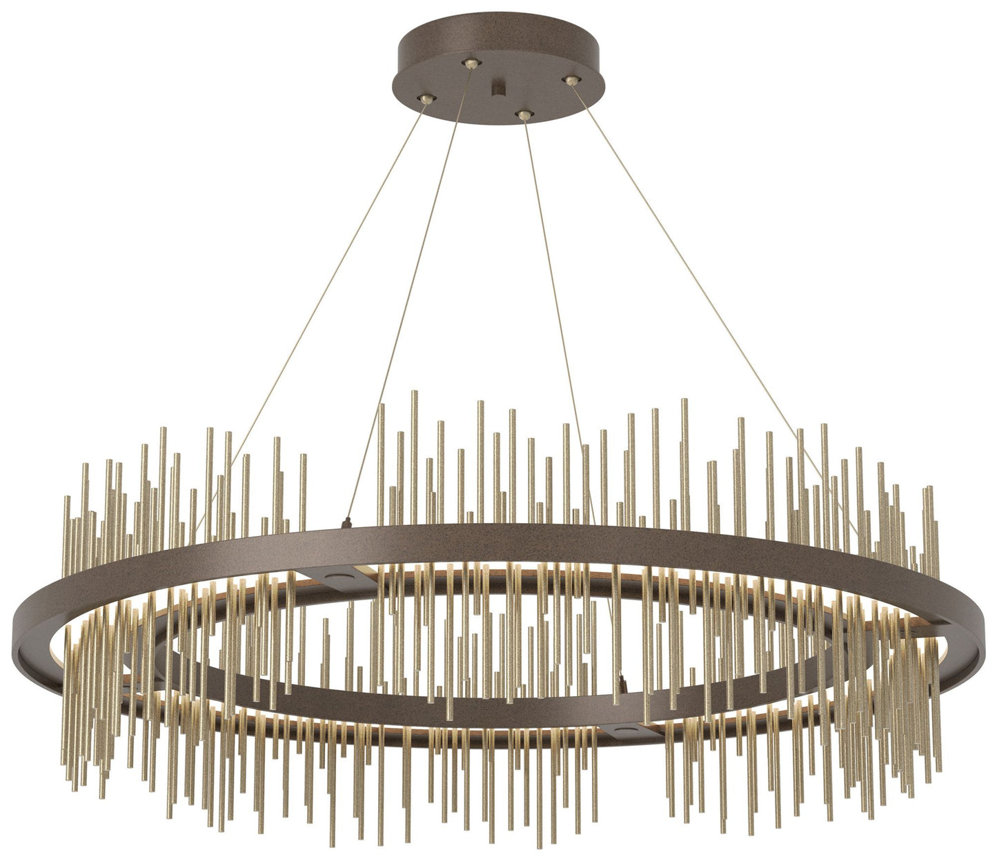 Gossamer Circular LED Pendant - Bronze - Gold