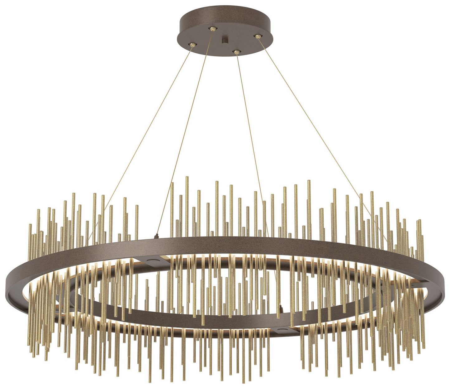 Gossamer Circular LED Pendant - Bronze - Modern Brass