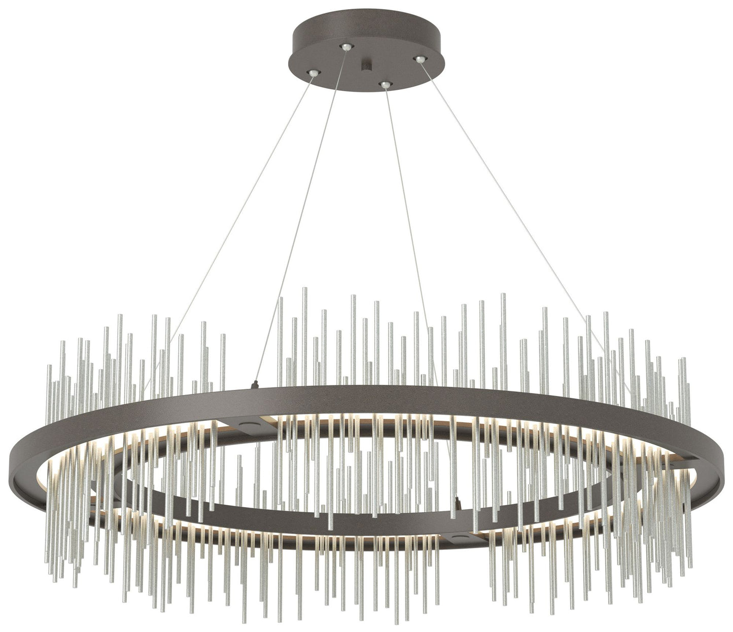 Gossamer Circular LED Pendant - Dark Smoke - Platinum