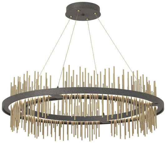 Gossamer Circular LED Pendant - Iron - Modern Brass