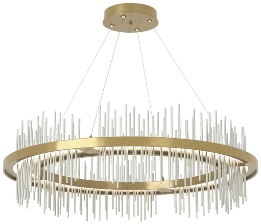 Gossamer Circular LED Pendant - Modern Brass - Platinum