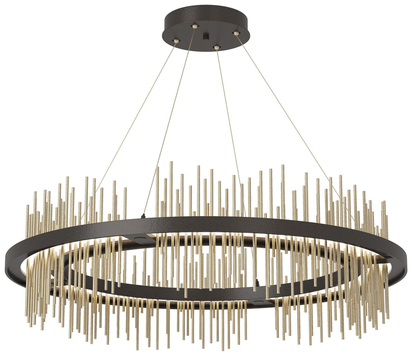 Gossamer Circular LED Pendant - Oil Rubbed Bronze - Gold