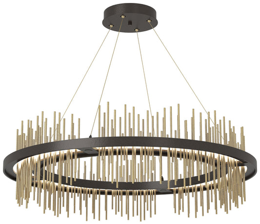 Gossamer Circular LED Pendant - Oil Rubbed Bronze - Modern Brass