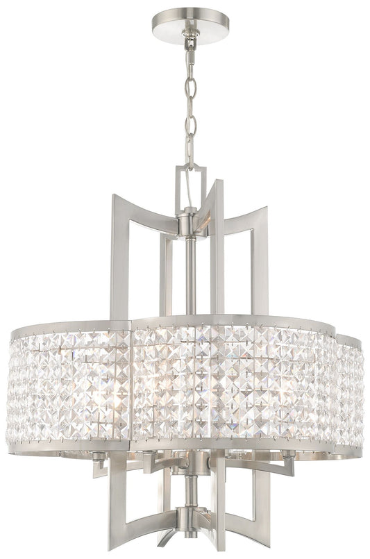 Grammercy 4 Light Brushed Nickel Chandelier