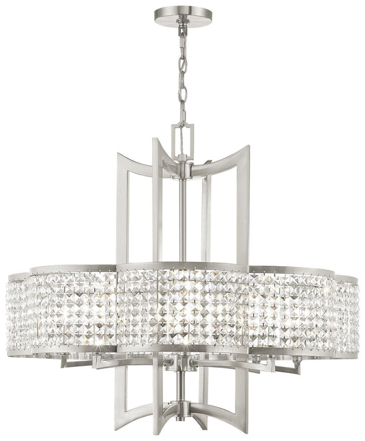 Grammercy 8 Light Brushed Nickel Chandelier