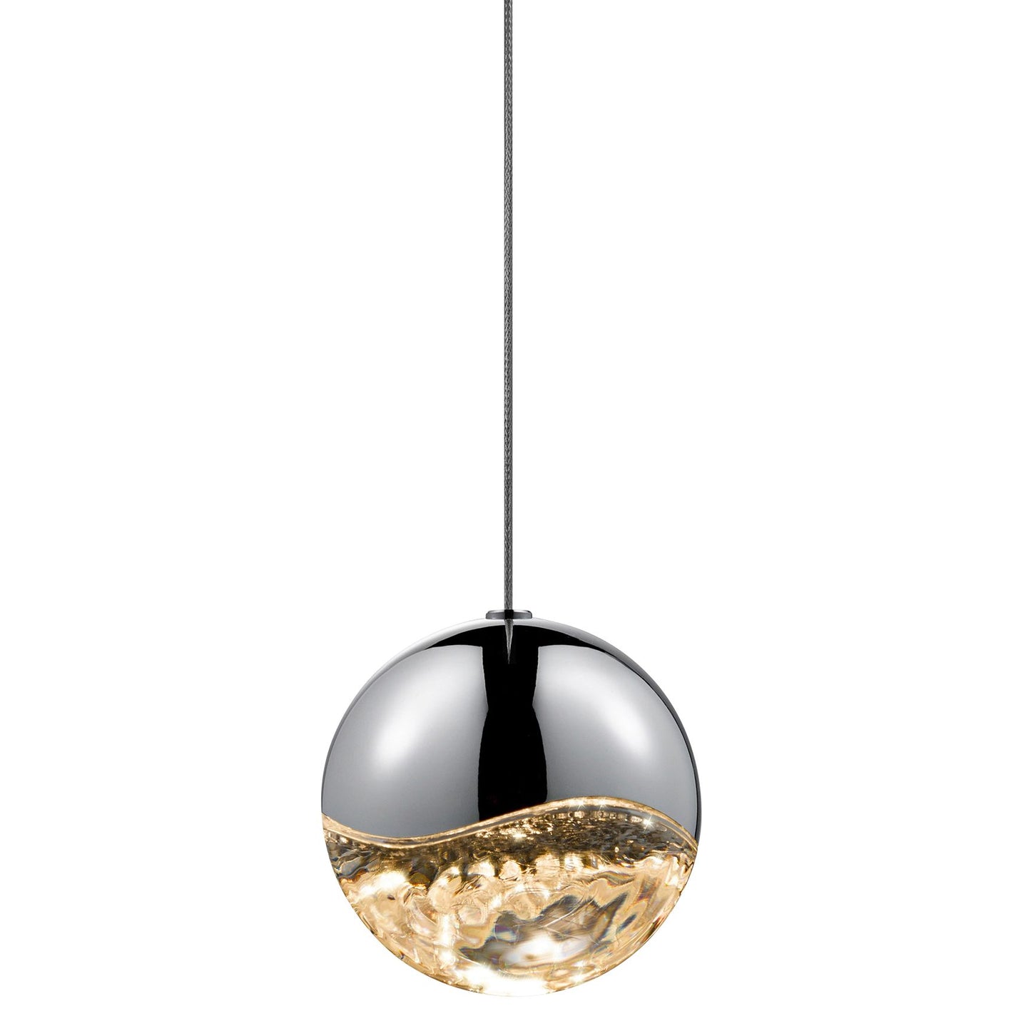 Grapes 37.75" Wide 3.Light Polished Chrome Large LED Pendant