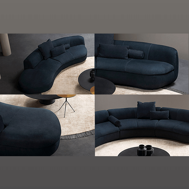 Modern Curved Modular Baxter Sofa