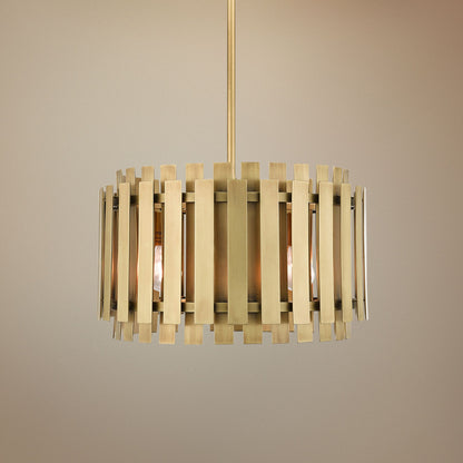 Greenwich 18" Wide Natural Brass Metal Pendant Light