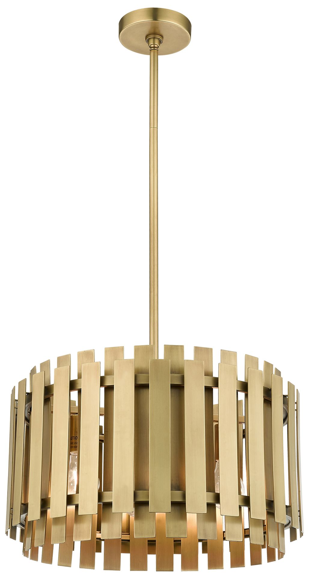 Greenwich 18" Wide Natural Brass Metal Pendant Light