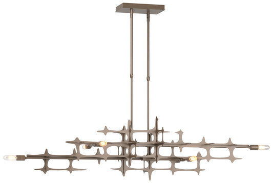 Grid 53.6" Wide Bronze Standard Pendant