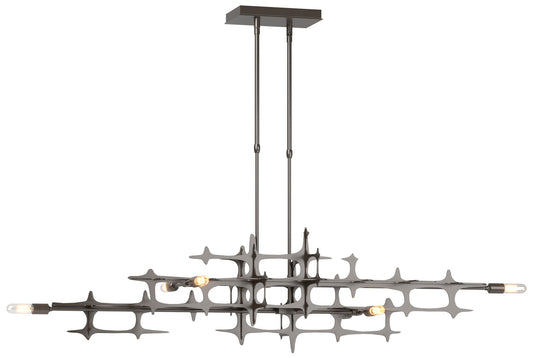 Grid 53.6" Wide Oil Rubbed Bronze Standard Pendant