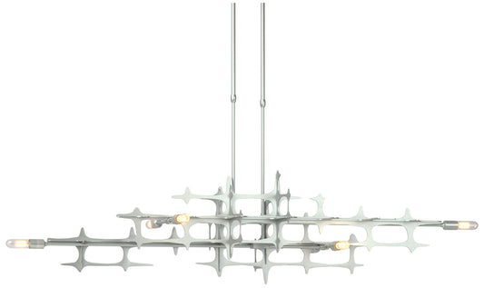 Grid 53.6" Wide Vintage Platinum Short Height Pendant