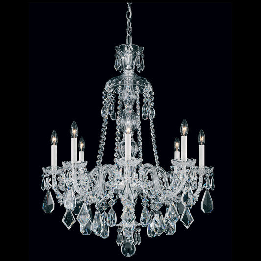 Hamilton 35"H x 28"W 8-Light Crystal Chandelier in Silver