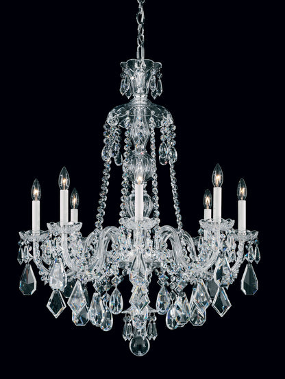 Hamilton 35"H x 28"W 8-Light Crystal Chandelier in Silver