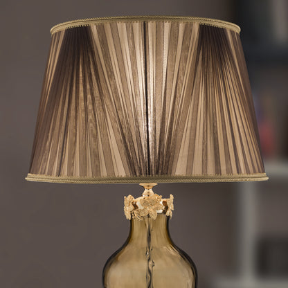 Hand Blown Brown Glass Table Lamp