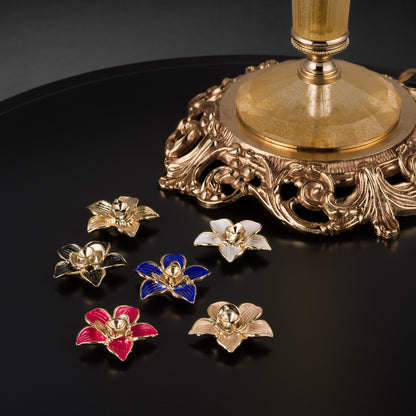 Hand Blown Glass Floor Lamp With Flowers