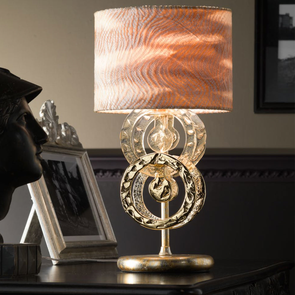 Hand Made Gold Glass Italian Table Lamp