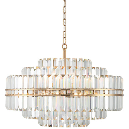 Hayes 16 Light Aged Brass Chandelier