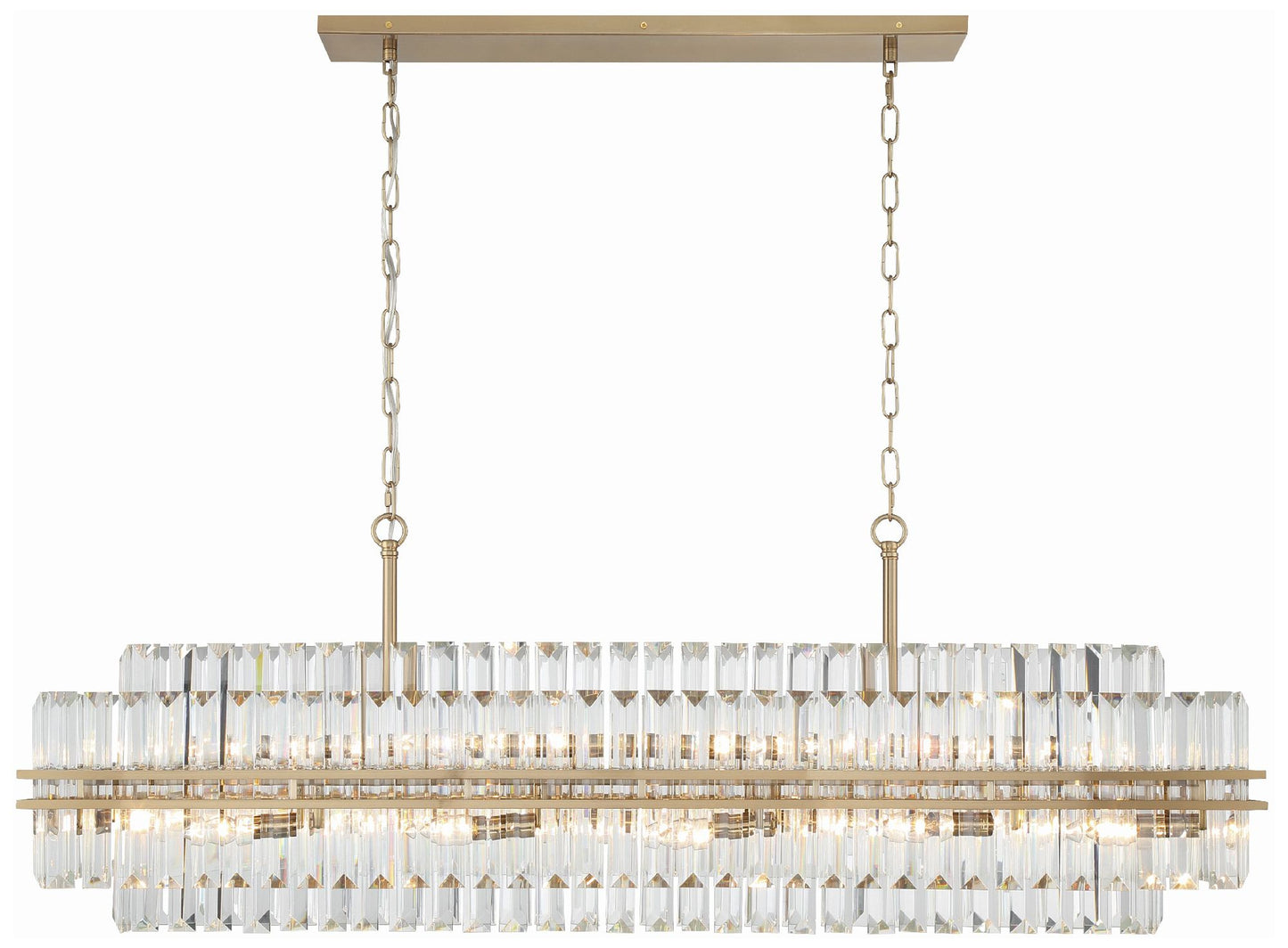 Hayes 16 Light Aged Brass Chandelier