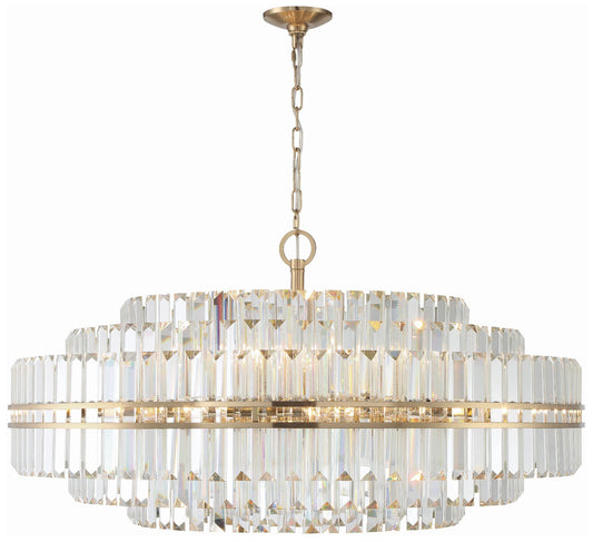 Hayes 32 Light Aged Brass Chandelier