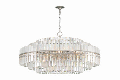Hayes 40 1/2" Wide Polished Nickel and Crystal Chandelier
