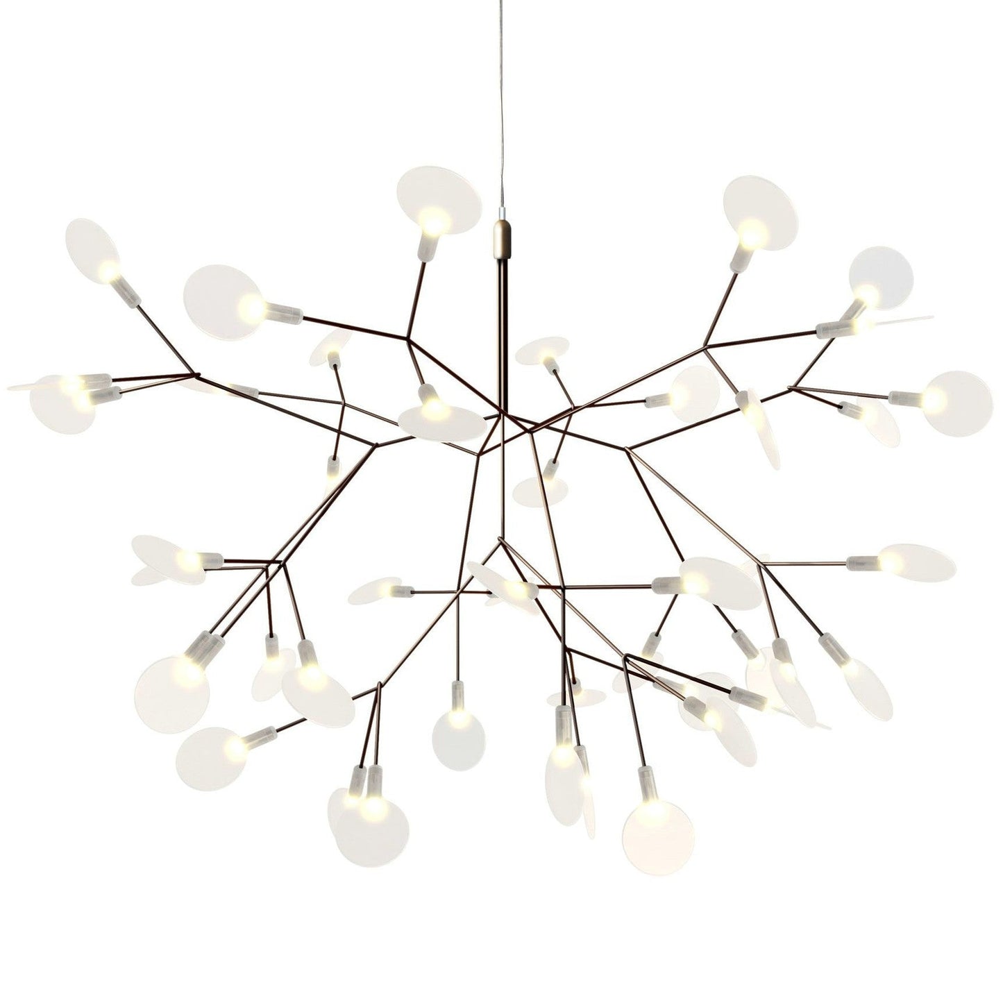 Moooi Heracleum II Postmodern Firefly Cafe Restaurant Chandelier Artist Design Lighting For bedroom(Copper&Nickel Small)