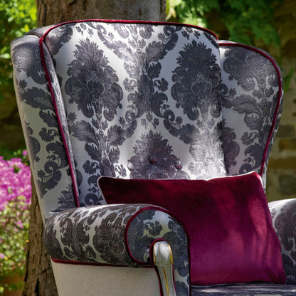 High Backed Venetian Style Winged Armchair