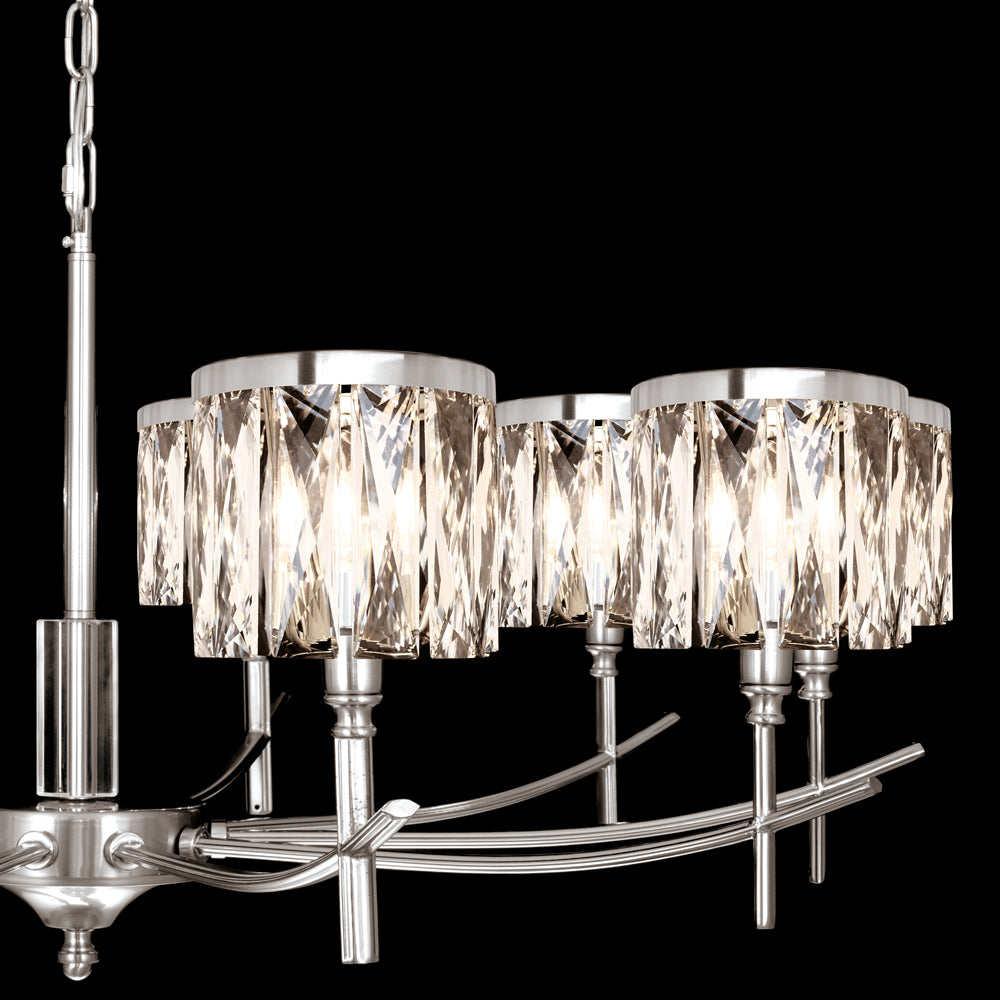 High End 10 Arm Nickel Chandelier